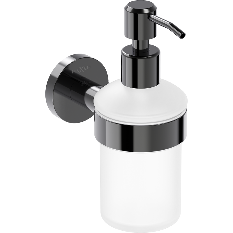 Mexen Ovio distribuitor săpun, crom negru - 70A19558-73