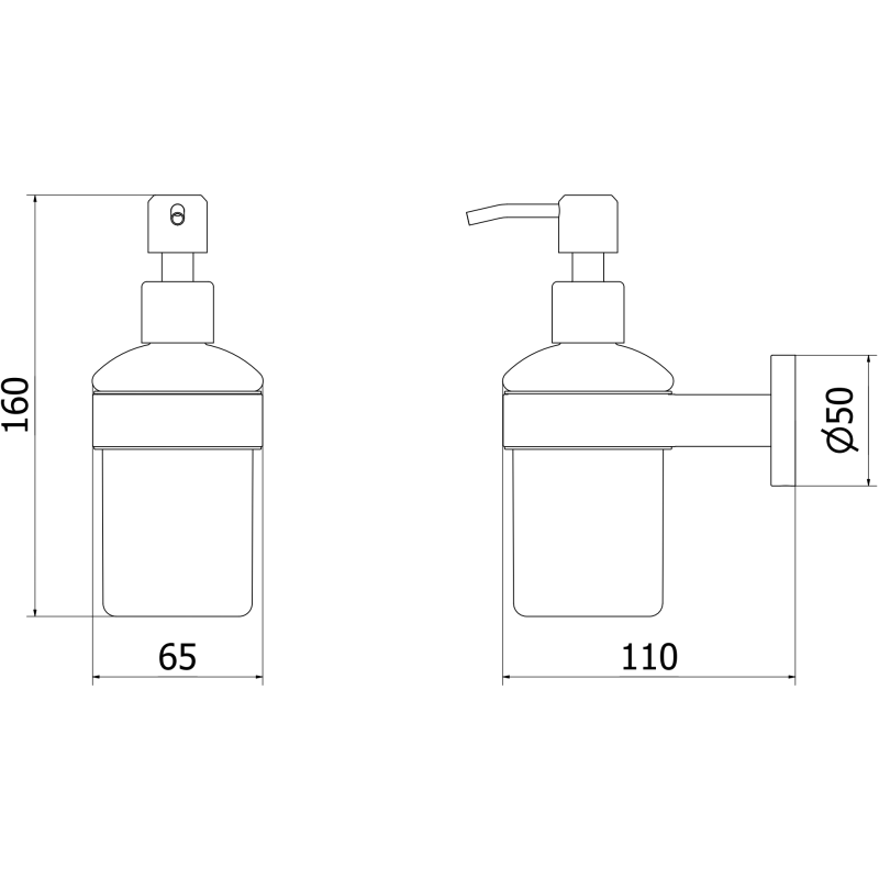 Mexen Ovio dispenser săpun, nichel periat - 70A19558-97