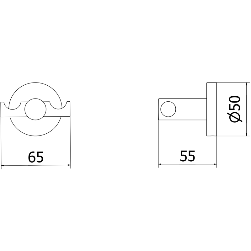 Mexen Ovio dupla törölközőhorog, króm - 70A19512-00