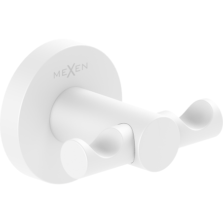 Mexen Ovio cârlig dublu pentru prosop, alb - 70A19512-20