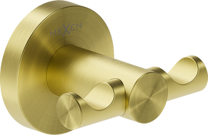 Mexen Ovio kettős törölközőakasztó, arany szálcsiszolt - 70A19512-55