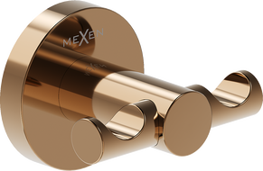 Mexen Ovio kettős törölközőhorog, rózsaarany - 70A19512-60