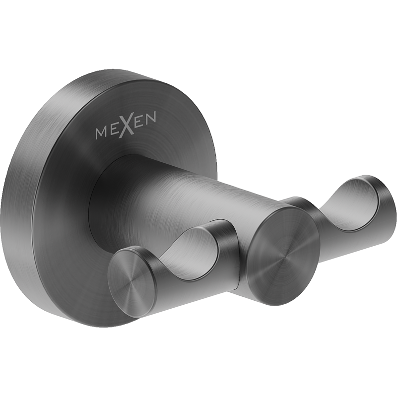 Mexen Ovio cârlig dublu pentru prosop, gri armă periat - 70A19512-66