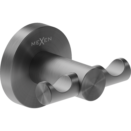 Mexen Ovio cârlig dublu pentru prosop, gri armă periat - 70A19512-66