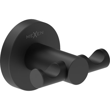 Mexen Ovio cârlig dublu pentru prosop, negru - 70A19512-70