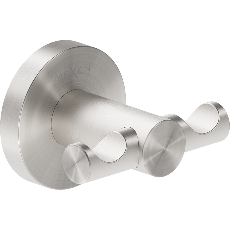 Mexen Ovio kettős törülközőakasztó, szálcsiszolt nikkel - 70A19512-97