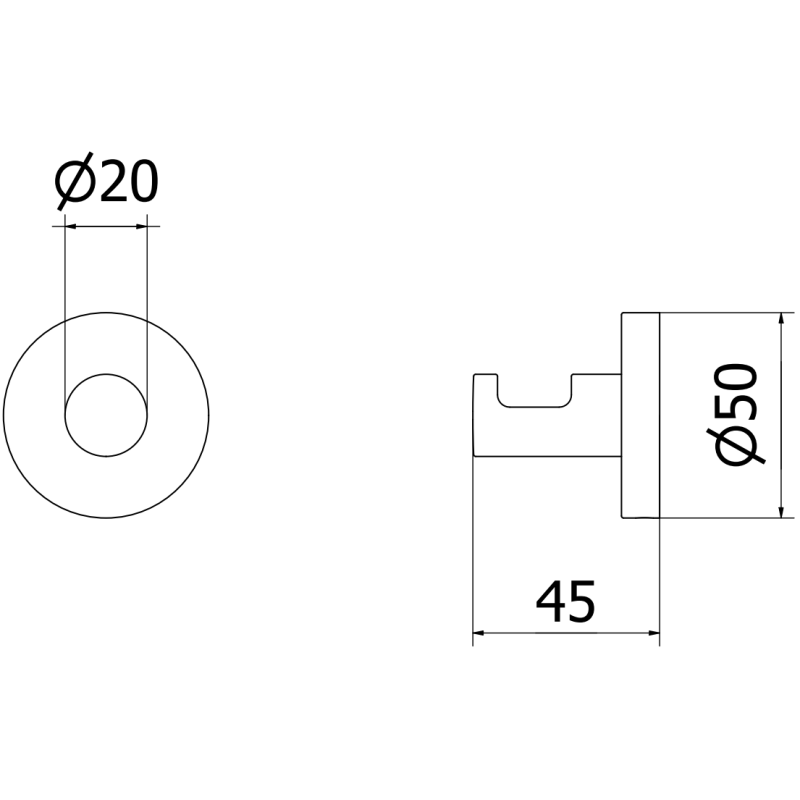 Mexen Ovio cârlig pentru prosop, gri metalizat periat - 70A19511-66
