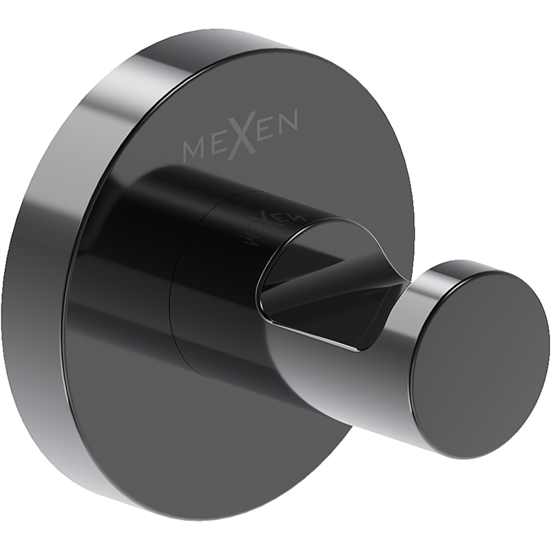 Mexen Ovio törölközőakasztó, fekete króm - 70A19511-73