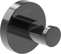 Mexen Ovio törölközőakasztó, fekete króm - 70A19511-73