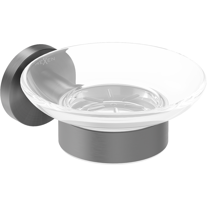 Mexen Ovio szappantartó, gun gray szálcsiszolt - 70A19555-66