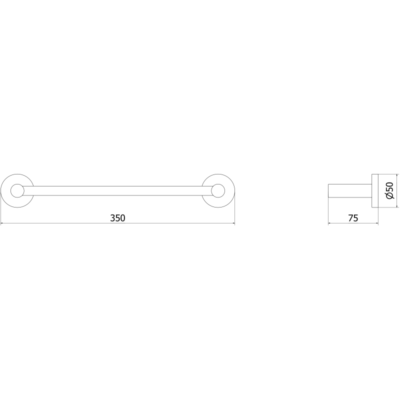 Mexen Ovio suport pentru prosop, auriu periat - 70A19541-55