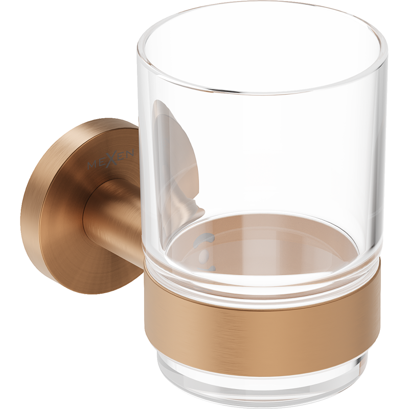 Mexen Ovio pahar pentru periuțe de dinți, cupru periat - 70A19551-65