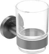 Mexen Ovio fogkefetartó pohár, sötétszürke kefélt - 70A19551-66