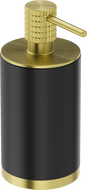 Mexen Triv szappanadagoló álló, fekete/arany kefe - 70A33059-55B