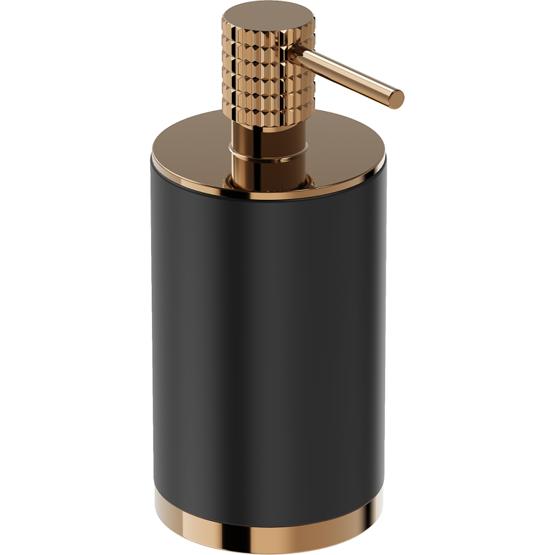 Mexen Triv dozator de săpun de sine stătător, negru/aur roz - 70A33059-60B