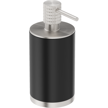 Mexen Triv szabadon álló szappanadagoló, fekete/kefélt nikkel - 70A33059-97B