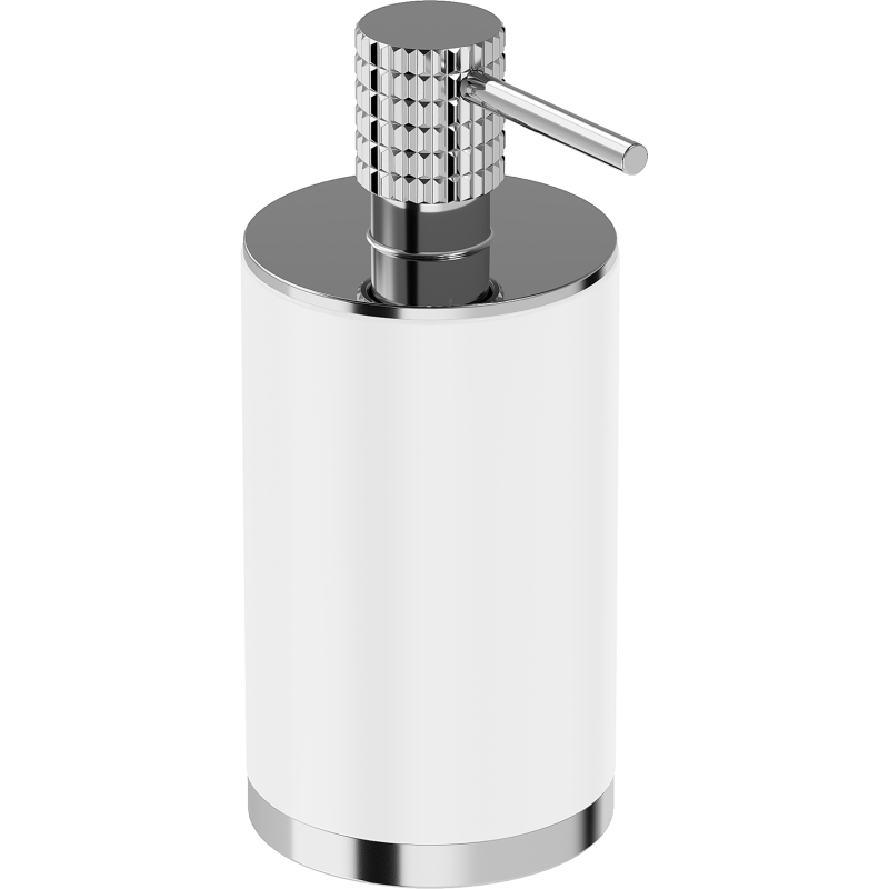 Mexen Triv szabadon álló szappanadagoló, fehér/króm - 70A33059-00W