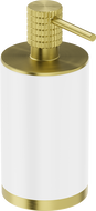 Mexen Triv szabadonálló szappanadagoló, fehér/kefélt arany - 70A33059-55W