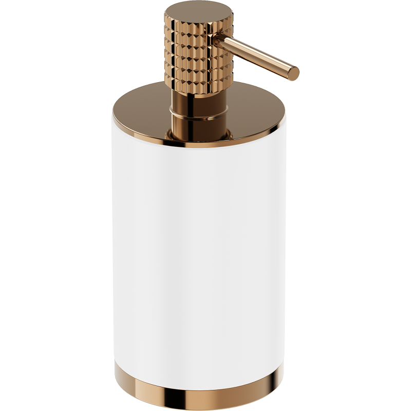 Mexen Triv dispenser pentru săpun de sine stătător, alb/aur roz - 70A33059-60W