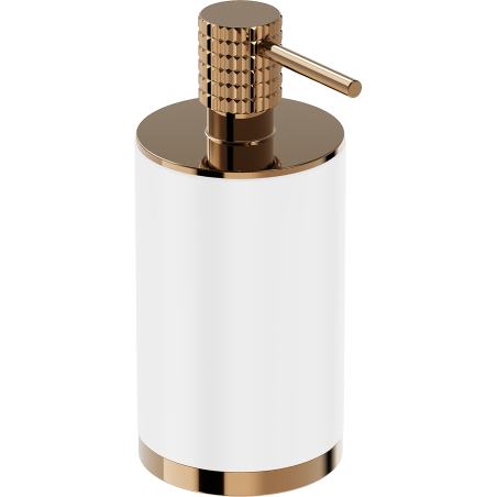 Mexen Triv dispenser pentru săpun de sine stătător, alb/aur roz - 70A33059-60W