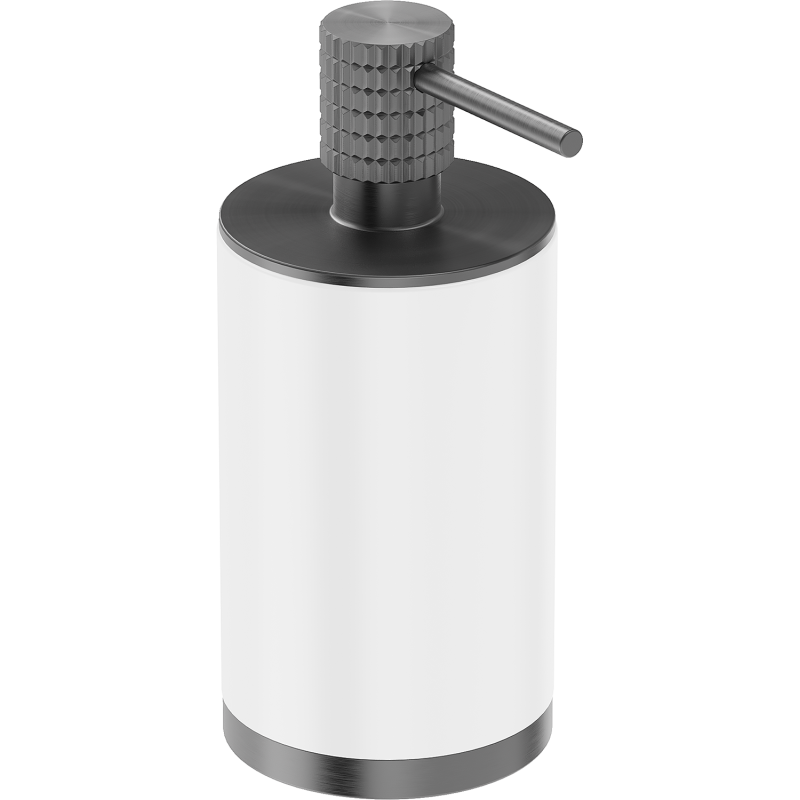 Mexen Triv dozator de săpun de sine stătător, alb/gun gray periat - 70A33059-66W