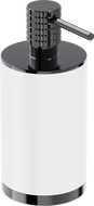 Mexen Triv álló szappanadagoló, fehér/fekete króm - 70A33059-73W