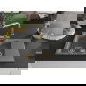 Mexen Gaspar Chiuvetă de granit de 1,5 compartiment cu picurător și baterie de bucătărie Duero, gri - 6507-71-671600-50