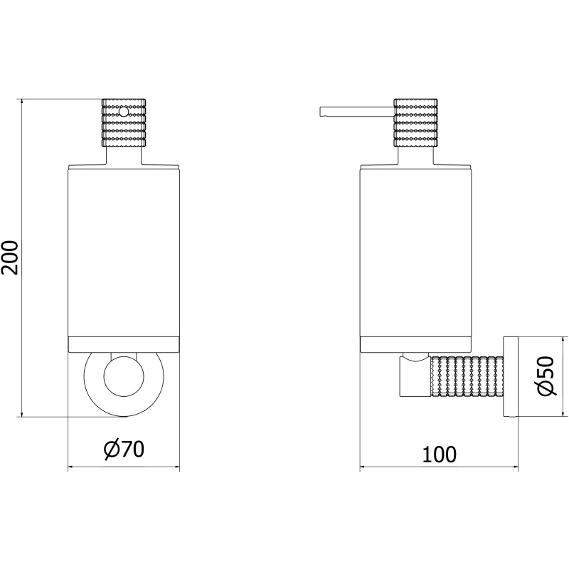 Mexen Triv szappanadagoló, fehér/fekete - 70A33058-70W