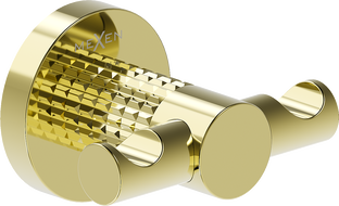 Mexen Triv dupla törölköző akasztó, arany - 70A33012-50