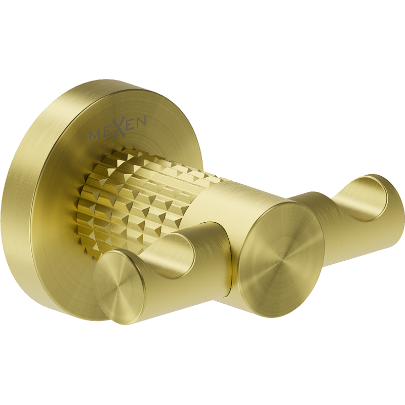 Mexen Triv cârlig dublu pentru prosop, auriu periat - 70A33012-55
