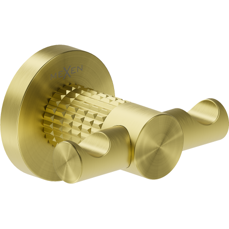 Mexen Triv kettős törölközőhorog, arany szálcsiszolt - 70A33012-55