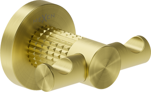 Mexen Triv kettős törölközőhorog, arany szálcsiszolt - 70A33012-55