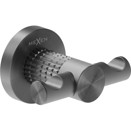 Mexen Triv dupla törölköző akasztó, gun gray kefe - 70A33012-66