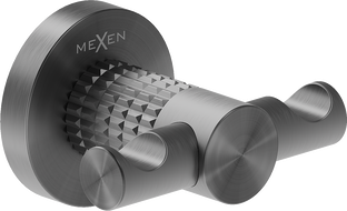 Mexen Triv dupla törölköző akasztó, gun gray kefe - 70A33012-66