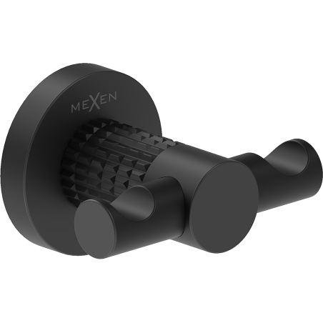 Mexen Triv cârlig dublu pentru prosop, negru - 70A33012-70