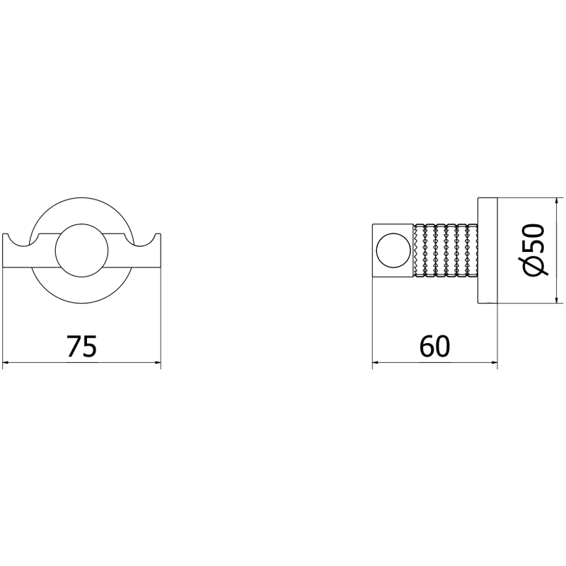 Mexen Triv cârlig dublu pentru prosop, black chrome - 70A33012-73