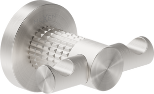 Mexen Triv kettős törölközőkampó, selyemfényű nikkel - 70A33012-97