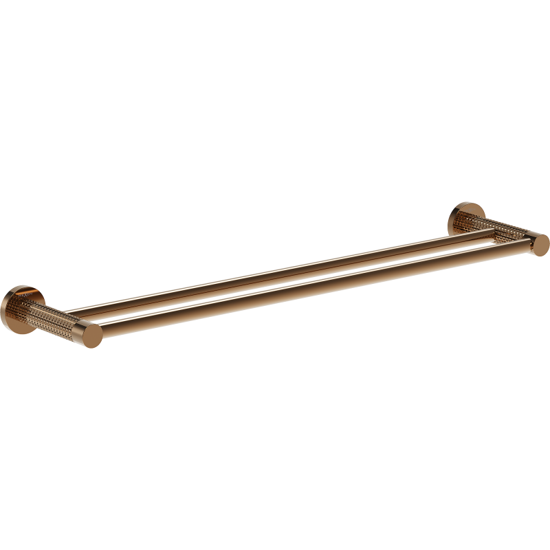 Mexen Triv dupla törölközőtartó, rózsaarany - 70A33047-60