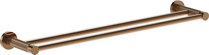 Mexen Triv dupla törölközőtartó, rózsaarany - 70A33047-60