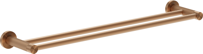 Mexen Triv kettős törölközőtartó, kefe hatású réz - 70A33047-65