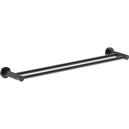 Mexen Triv cuiere dublu pentru prosoape, black chrome - 70A33047-73