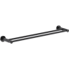 Mexen Triv cuiere dublu pentru prosoape, black chrome - 70A33047-73
