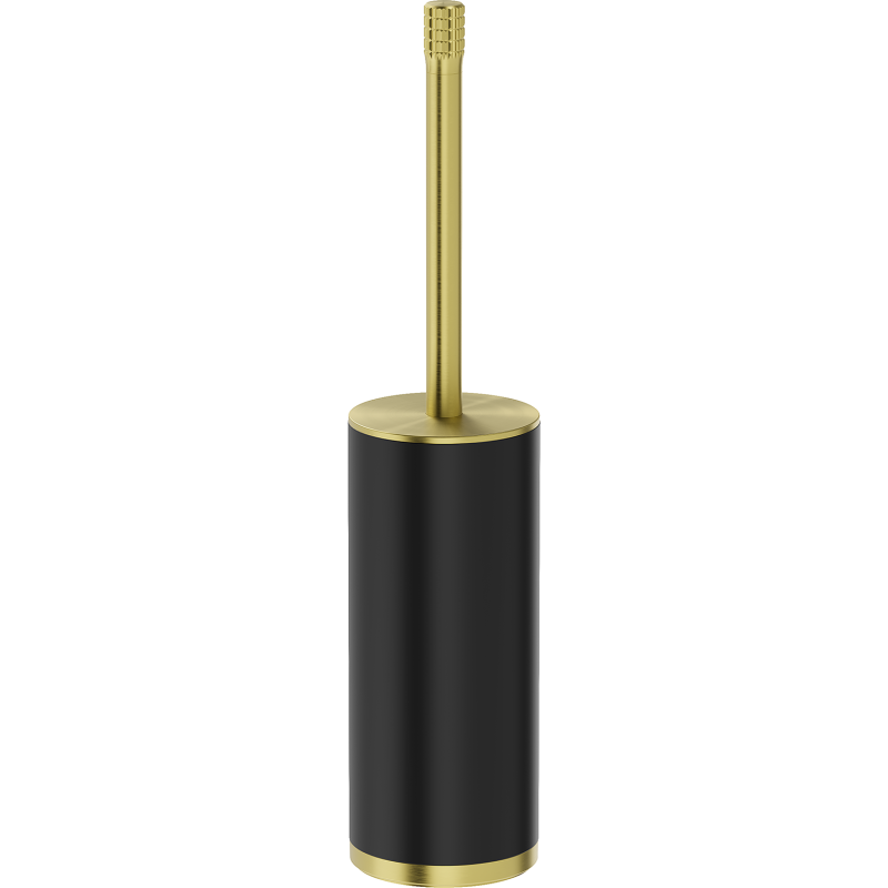 Mexen Triv álló WC-kefe, fekete/arany szálcsiszolt - 70A33073-55B