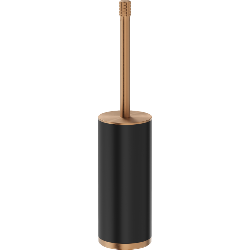 Mexen Triv perie de toaletă independentă, negru/cupru periat - 70A33073-65B