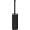 Mexen Triv perie de toaletă cu suport, neagră/black chrome - 70A33073-73B