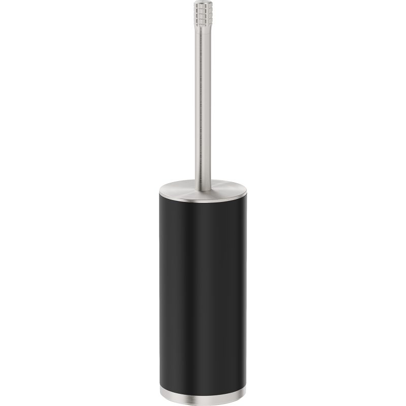 Mexen Triv álló WC-kefe, fekete/kefélt nikkel - 70A33073-97B