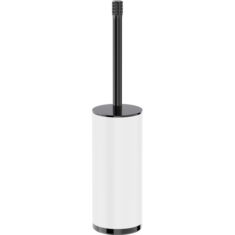 Mexen Triv álló WC-kefe, fehér/fekete króm - 70A33073-73W