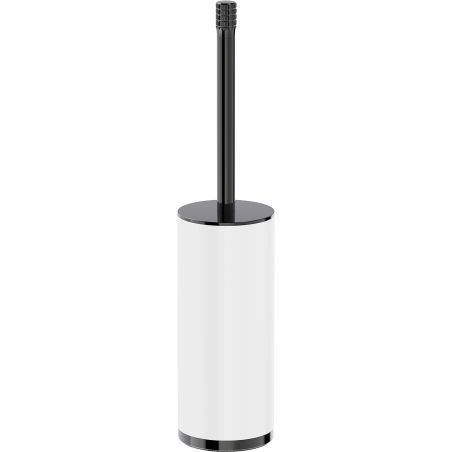 Mexen Triv perie de toaletă pe suport, albă/negru crom - 70A33073-73W