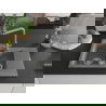 Mexen Gaspar chiuvetă de granit 1,5 compartiment cu scurgător și robinet de bucătărie Duero, gri - 6507-71-671600-71