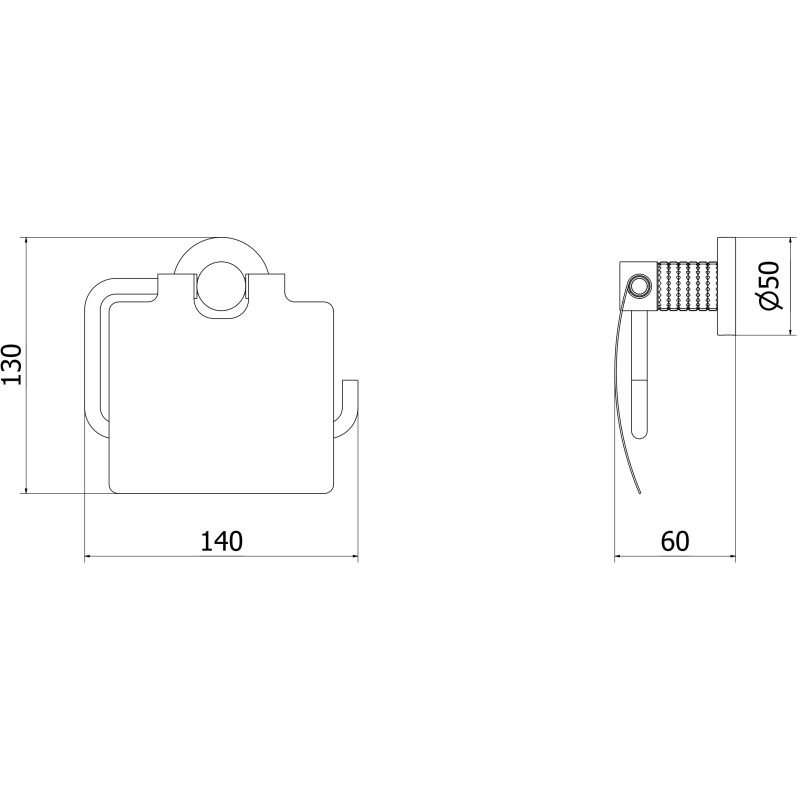 Mexen Triv suport pentru hârtie igienică, auriu periat - 70A33021-55